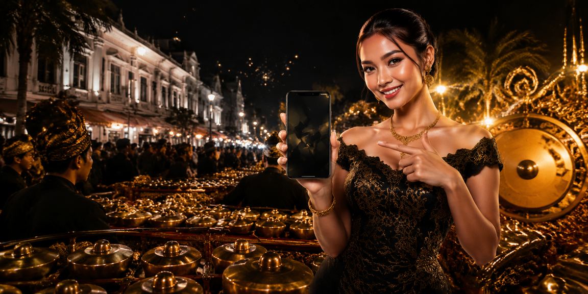 Pengunjung festival bermain kasino mobile dengan semangat di tengah keramaian malam